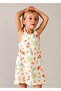 Girl's Printed Dress White 3940