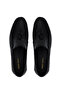 Men's Genuine Leather Black Floater Loafer Shoes - 6