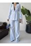 Belden Pleated Jacket and Wide-Let Pants Suit - 5