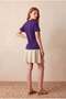 Women's Purple 100% Cotton Regular Fit Crew Neck Short Sleeve Basic T-Shirt Tonina - 5
