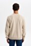 Ar-Ma Men's Crew Neck Sweatshirt Basic Without Print Without Pockets Knitted Fabric Regular Fit 65% Cotton 35% Poly - 5