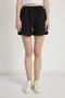 Women's Black Elastic Waist Tie-Up Modal Basic Shorts - 4