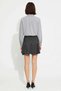 Women's Striped Satin Detailed Woven Mini Skirt Regular Waist Skater Cut Polyviscon Fabric Comfortable Casual - 5