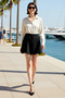 Women Midi Beach Skirt A-Line Cut Woven Fabric Viscose Polyester Blend Unlined Comfortable Casual Modern - 3