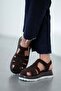 Chelsy Women's Genuine Suede Leather Closed-Front Sandals Brown - 3