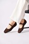 Alteser Flat Toe Scarf with Buckle Women's Babet Brown - 2