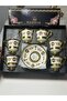 Gold Plated 6-Person Turkish Coffee Cup Set with Stand - 5