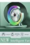 Rechargeable Multifunction Desk Fan with LED Light, USB Portable 3-Speed Quiet Table Fan 180° Rotating