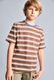 100% Cotton New Regular Fit Crew Neck Short Sleeve Brown T-Shirt for Boys H7906A826Hs