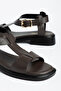 Women's Buckle T-Strap Casual Sandals - 2