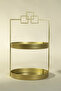 2-Tier Gold Metal Organizer - Multi-Purpose Organizer - Luna Kare - 3