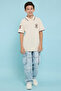 Print Detail Polo T-Shirt with Short Sleeves - 2