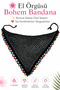 Black Pearl Detailed Women's Mesh Hair Bandana Black Hair Band Accessory - 4