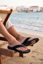 Men's Black Flip-Flops Comfortable Sole Sandals Stylish Lightweight Casual Sea Beach Slippers with Comfortable Straps - 5