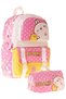 Kids Molang Pink - Yellow Girls' Primary School Backpack and Pencil Bag Set - Setkk-L5318C