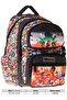 حقيبة ظهر مدرسية سوداء مطبوعة للأولاد من Kids Five Sections - L5424 - 3