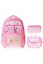 Teddy Bear Printed Pink Girls' Triple Primary School School Bag Set - Setcc-C4062A - 2