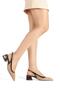 Women's Brown Straw Weave Thick Heeled Shoes Pointed Toe Slingback - 2