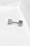 Perforated Cube Model Men's Women's Unisex 316L Steel Earring 1 Piece - 4