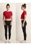 Women's Black Shiny Leggings High Waist Shaping / Sculpting Spor Pro - 5