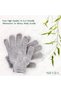 Premium Exfoliating Gloves - Carbonised Bamboo Face Exfoliator & Body Scrubber for Men & Women - Deep-Cleansing & Smoothing Shower Mitt Exfoliant - Charcoal Facial Bath Scrub for Skincare - 8