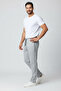 Men's Baggy Sweatpants – Elastic Waist, Pocket Detail, Wide Legs - 3