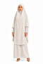 Premium Ash Ivory Jilbab - Prayer Set