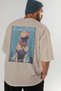 For Dog Lovers 40 Back Dogs Printed Beige Oversize T-Shirt 100% Cotton Unisex Dog Lover Premium Design - 7