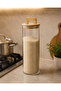 Glass Spice Jar with Bamboo Lid |   Tea Coffee Sugar and Spice Storage Jar 1800 ml