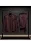 Men's summer/seasonal 2-thread combed cotton wide-leg brown tracksuit set - 2