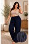Women's Oversized Wrinkled Pants – Comfortable Fit - Plus Size - 3