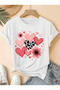 Pink hearts printed premium oversize t-shirt for women