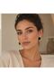 Black Stone Gold Sun Model Women's Earrings - 4