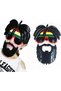 Rasta Wig Rasta Beard Bob Marley Mustache Party Glasses 27X18 cm - 2