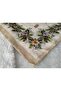 Elegant Floral Patterned Stitched Writing Cheesecloth Yemeni Foulard Scarf 80X80 cm - 4