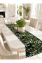 Duck Fabric Runner with Leaf Pattern – Bohemian Tropical Tablecloth Runner |   Living Room Kitchen Balcony Decoration - 3