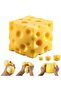 Yellow Big Cheese Squishy, Giant Cheese Squishys, Rebounding Sensory Fidget Toy, Soft Novelty Toy for Adults & Kids, Slow Rising, Extra Soft (10cm)