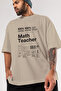 Math Teacher Oversize Front Printed Beige T-Shirt 100% Cotton Streetwear Premium Comfortable Fit - 3