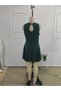 Women's Sleeveless Semi Turtleneck Short Sandy Dress - 6