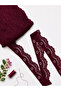 Lycra Lace 3 cm Width – Burgundy – 5 Meters Flexible Lace Fabric