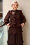 Ruffled Pleated Blouse Skirt Evening Dress Set - 3