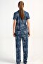 Women's Front Buttoned Short Sleeve Pajama Set C4T0N2215 - 4