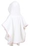 Pink Hedgehog Embroidered Hooded Cotton Terry Poncho - 2