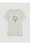 Lcw Everyday Green Floral Printed 100% Cotton Women's T-Shirt - 4