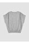 Gray Plus Size Drawstring Women's T-Shirt - 7