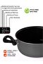 9 Piece Non-Stick Cookware Set Aluminum Pots And Pans Non-Stick Surface Bakelite Handle Stainless Steel Lids PFOA Free Grey 24+20+24+18 cm - 3