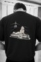 Men's Oversize T-Shirt Ring Spirit Printed Black – Crew Neck, Comfortable Fit, 100% Cotton - 4