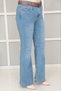 Plus Size High Waist Belted Wide Leg Denim Women's Panton - 3