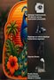 Sdt Special Cut Tropical Peacock Patterned Orange Woven Base Decorative Carpet Sdt3013 - 6