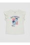 Lcw Babyruffled Crew Neck Printed Baby Girl T-Shirt